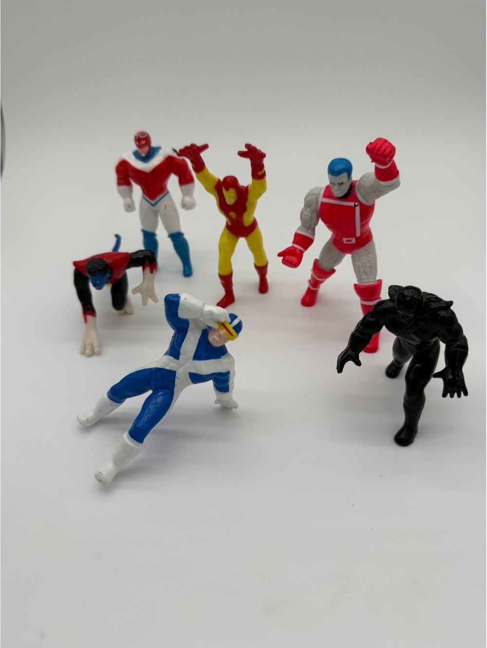 Vintage Marvel PVC Figures Lot of 6 (1990) X-Men X-Factor Applause Toy Biz Retro